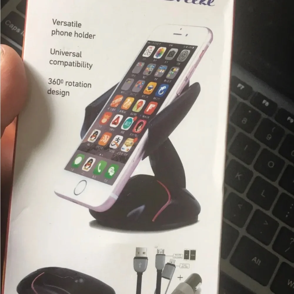 Cell Phone Mount/Holder- Universal Smartphone Holder For Car, Desk, Table & More